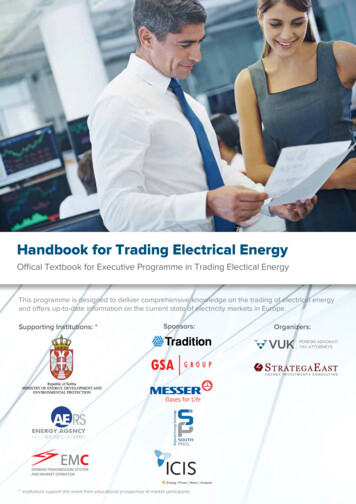 Handbook For Trading Electrical Energy - StrategaEast