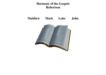 Harmony Of The Gospels Robertson Matthew Mark Luke John