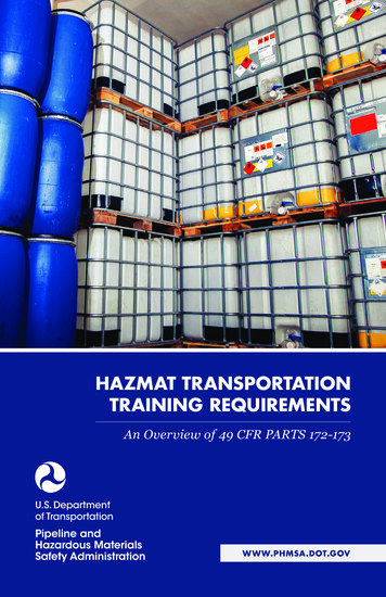 Hazmat Transportation Training Requirements