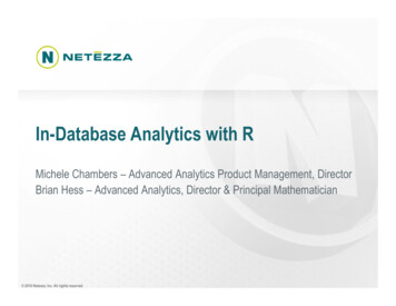 In-database Analytics With R V3