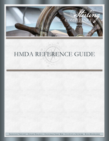 HMDA REFERENCE GUIDE - Sterling Compliance LLC