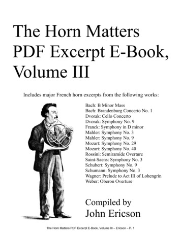 The Horn Matters PDF Excerpt E-Book, Volume III