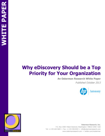 DISCOVERY AND EDISCOVERY DEFINED - Legal 500