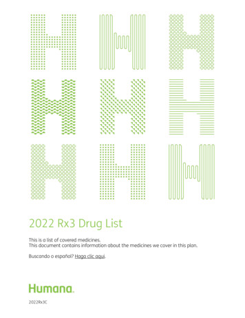 2022 Three Tier Drug List - Judson Independent School District
