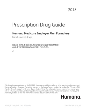 Humana Medicare Drug Formulary 2018 - Ohio Laborers