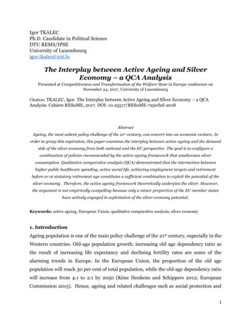 The Interplay Between Active Ageing And Silver Economy A QCA Analysis