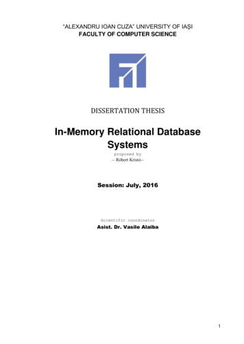 In-Memory Relational Database Systems