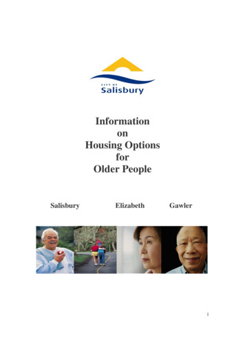 Information On Housing Options For Older People - City Of Salisbury