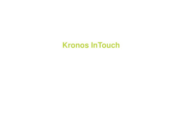 Kronos InTouch - Time Clocks, Time & Attendance Systems, Labor .