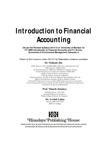 Introduction To Financial Accounting - Dr.Nishikant Jha