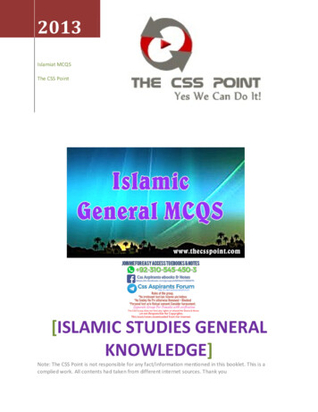 Islamiat MCQS The CSS Point - Megalecture 