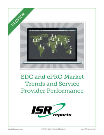 EDC And EPRO Market Trends And Service Provider Performance