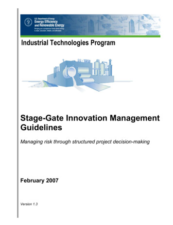 Stage-Gate Innovation Management Guidelines - Energy