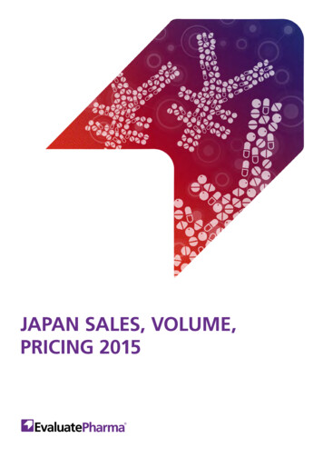 JAPAN SALES, VOLUME, PRICING 2015 - Evaluate