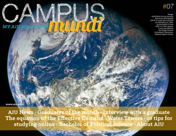 Campus Mundi Image: AS08-16-2593 Was Acquired My AIU MAgAzIne