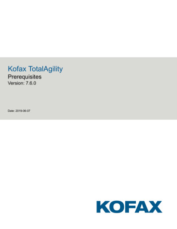 Version: 7.6.0 Prerequisites - Kofax