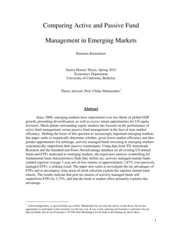 Comparing Active And Passive Fund Management In Emerging Markets