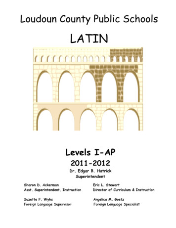 Latin Curriculum Guide - LCPS