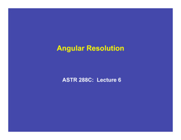 Angular Resolution - UMD
