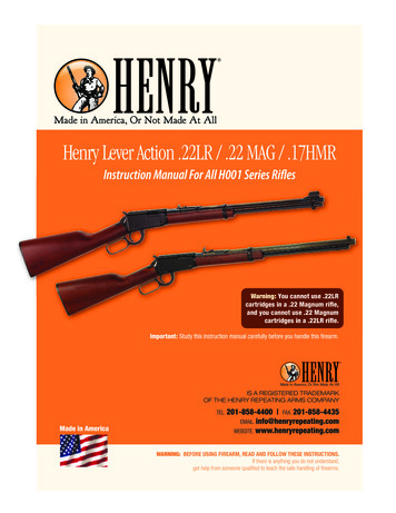 Henry Lever Action .22LR / .22 MAG