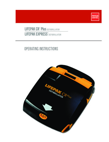 LifePak CR Plus And Express Operating Instructions - Stryker
