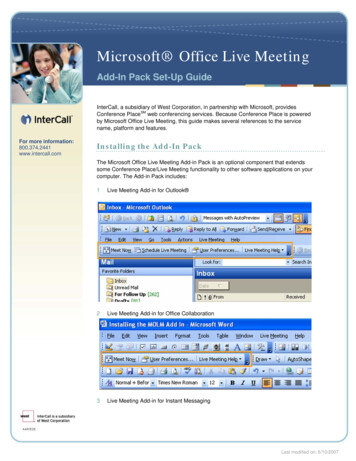 Microsoft Office Live Meeting - Intercallapac 