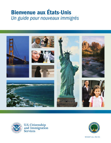 Bienvenue Aux États-Unis Un Guide Pour Nouveaux Immigrés - USCIS