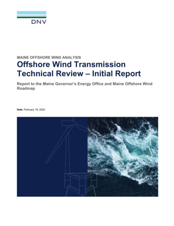 MAINE OFFSHORE WIND ANALYSIS Offshore Wind Transmission Technical .