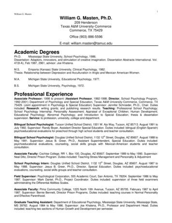 Academic Degrees Professional Experience