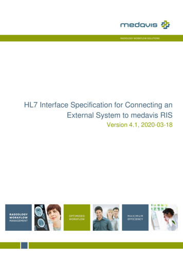 HL7 Interface Specification For Connecting An External System To .