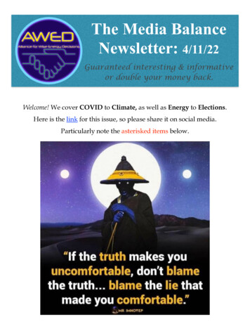 Media Balance Newsletter-4-11-22 - Election Integrity