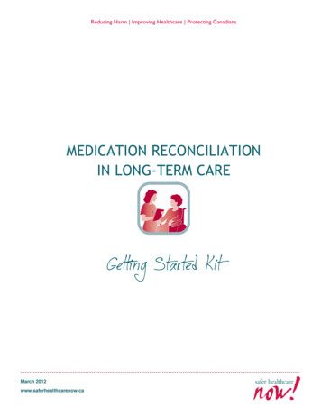 MEDICATION RECONCILIATION IN LONG-TERM CARE - ISMP Canada