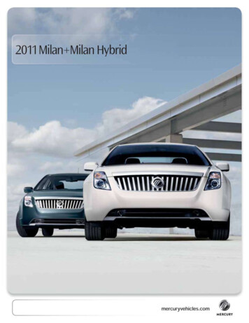 The New 2011 Milan Lineup, Featuring - Auto-Brochures 