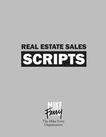 REAL ESTATE SALES SCRIPTS - Mike Ferry