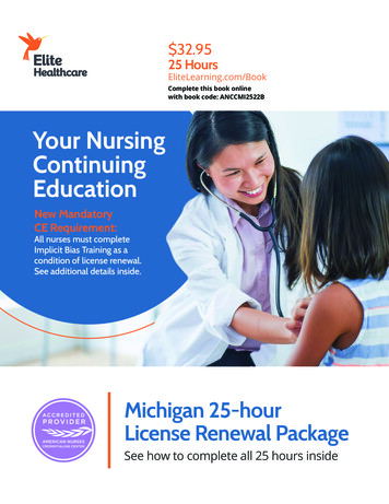 Customer ID# Your Nursing Continuing Education - Elite Learning