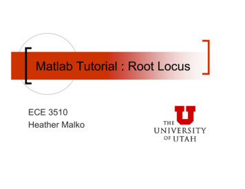 MatlabTutorial : Root Locus - University Of Utah