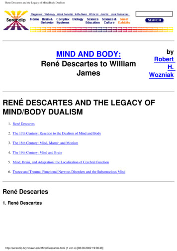 Rene Descartes And The Legacy Of Mind/Body Dualism - Blutner