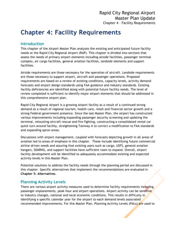 Chapter 4 Facility Requirements Chapter 4: Facility Requirements