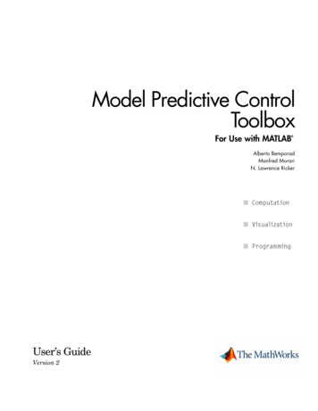 Model Predictive Control Toolbox - Western University