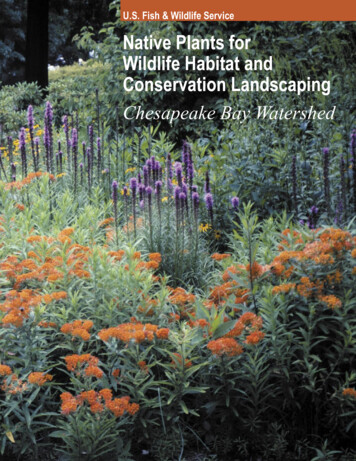 U.S. Fish & Wildlife Service Native Plants For Wildlife Habitat And .