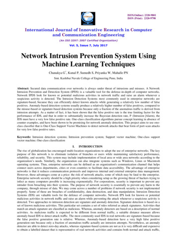 Vol. 5, Issue 7, July 2017 Network Intrusion Prevention System Using .