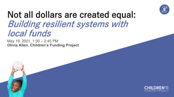 Not All Dollars Are Created Equal: Building Resilient Systems With .