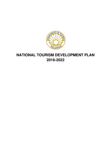 National Tourism Development Plan 2016-2022