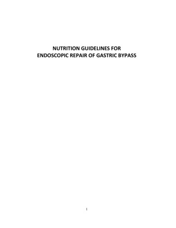 Nutrition Guidelines For Endoscopic Repair Of Gastric Bypass