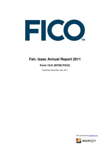Fair, Isaac Annual Report 2011 - Stocklight 