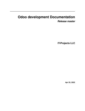 Odoo Development Documentation - Read The Docs
