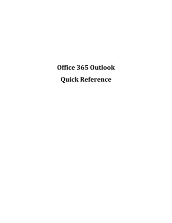 Office 365 Outlook Quick Reference - SIUE