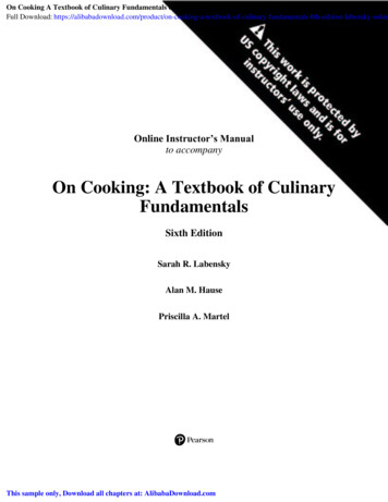 On Cooking: A Textbook Of Culinary Fundamentals - 
