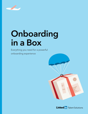 Onboarding In A Box - LinkedIn