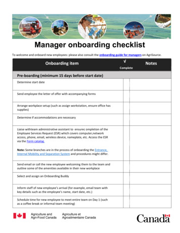 Manager Onboarding Checklist